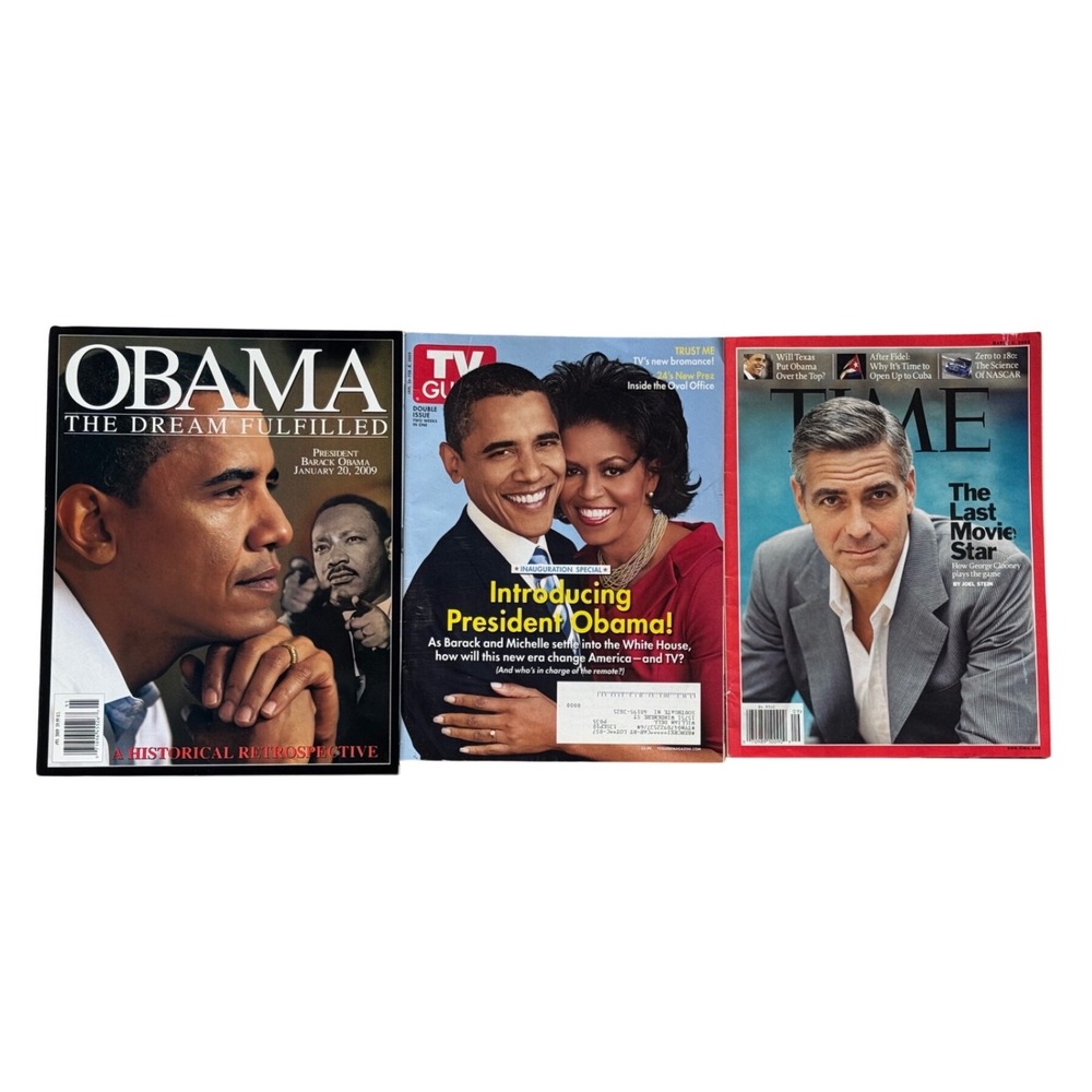 Time TV Guide Obama The Dream Fulfilled Magazine Lot 2009 Inauguration History‎